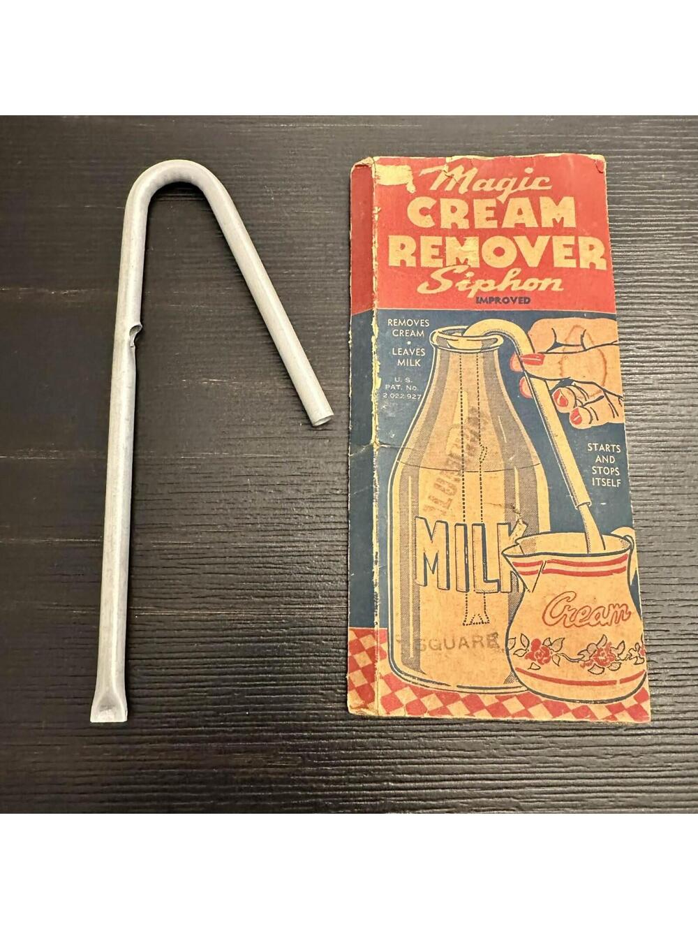 Vintage Magic Cream Remover Siphon w/ Box Merit Mfg Cleveland Ohio